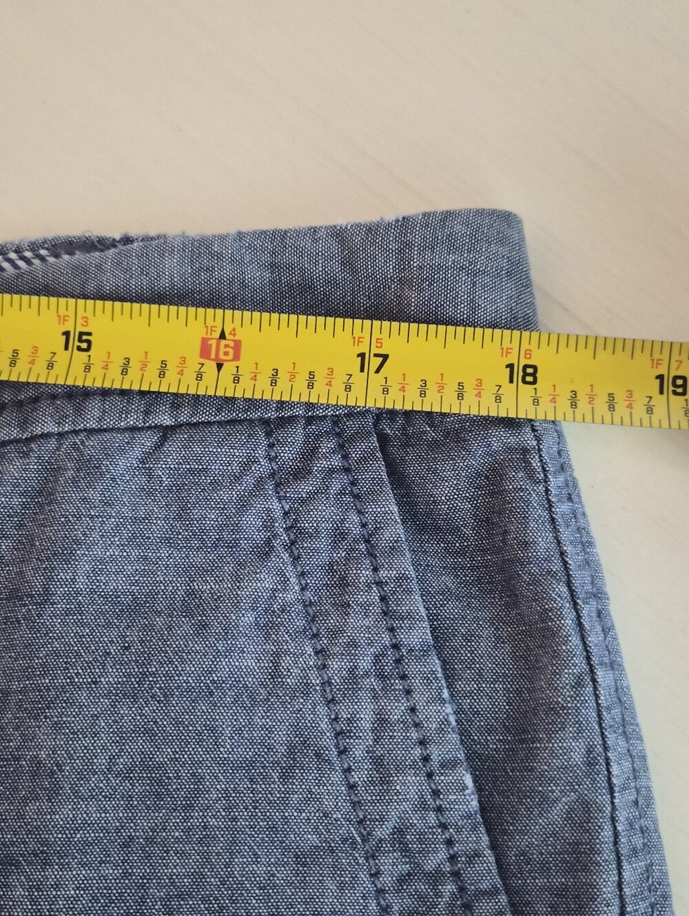 Talbots Girlfriend Navy Cotton Chambray Chinos 14P Coastal Resort - Picture 7 of 9